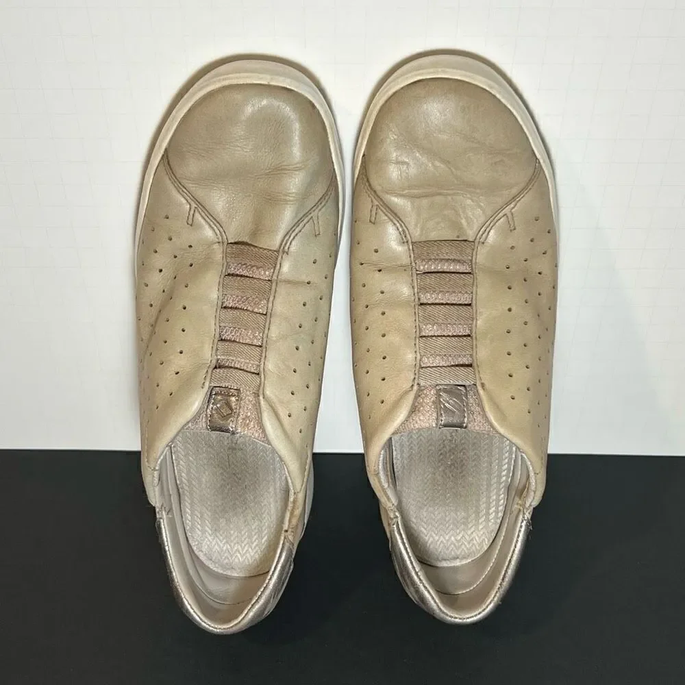 Womens KIZIK Miami Tan + Metallic Slip On Casual Sneakers / Size 8 Medium